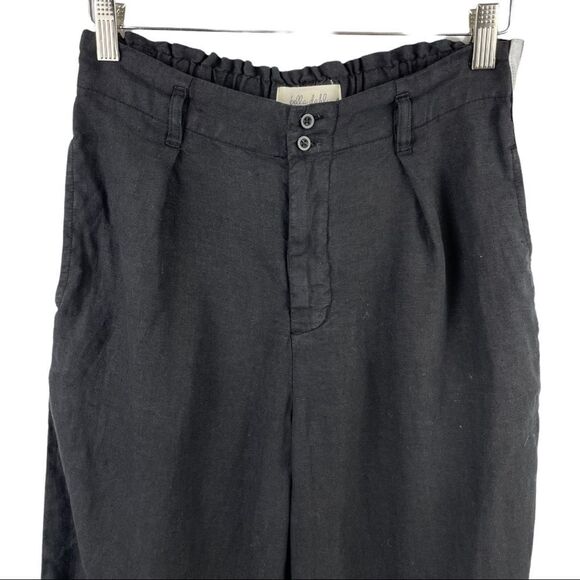 BELLA Dahl Wide Leg Black Linen Pants Size 26 - Picture 9 of 11